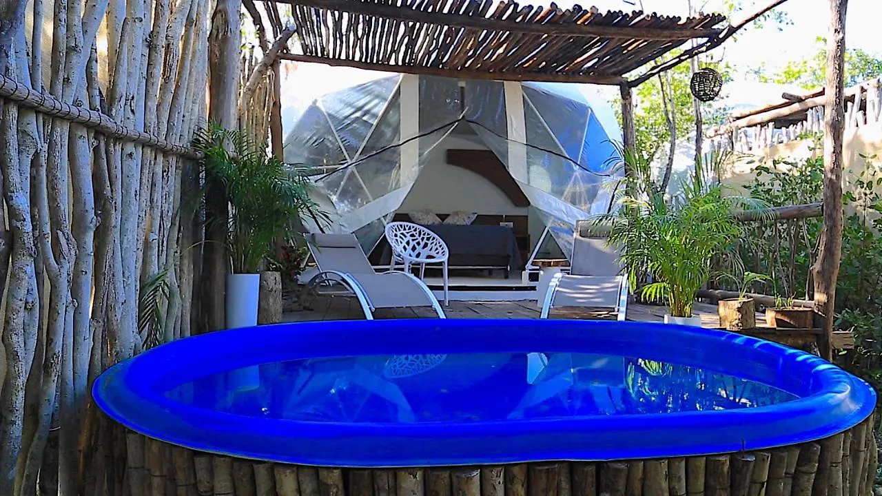 Glamping Tulum With Private Mini Pool Otel Lüks kamp alanı
